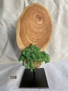 C) Sur commande. Sculpture Artisanale Bois Céramique Végétaux