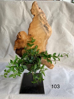 F) Sur commande. Sur commande. Sculpture Artisanale Bois Céramique Végétaux