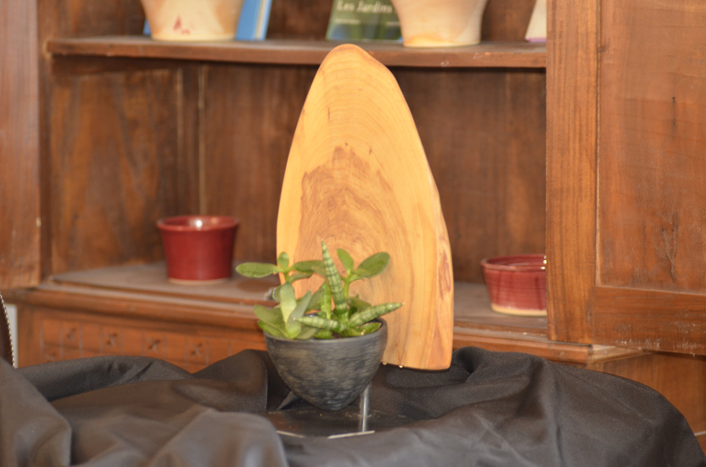 Z) Sur commande. Sculpture Artisanale Bois Céramique Végétaux