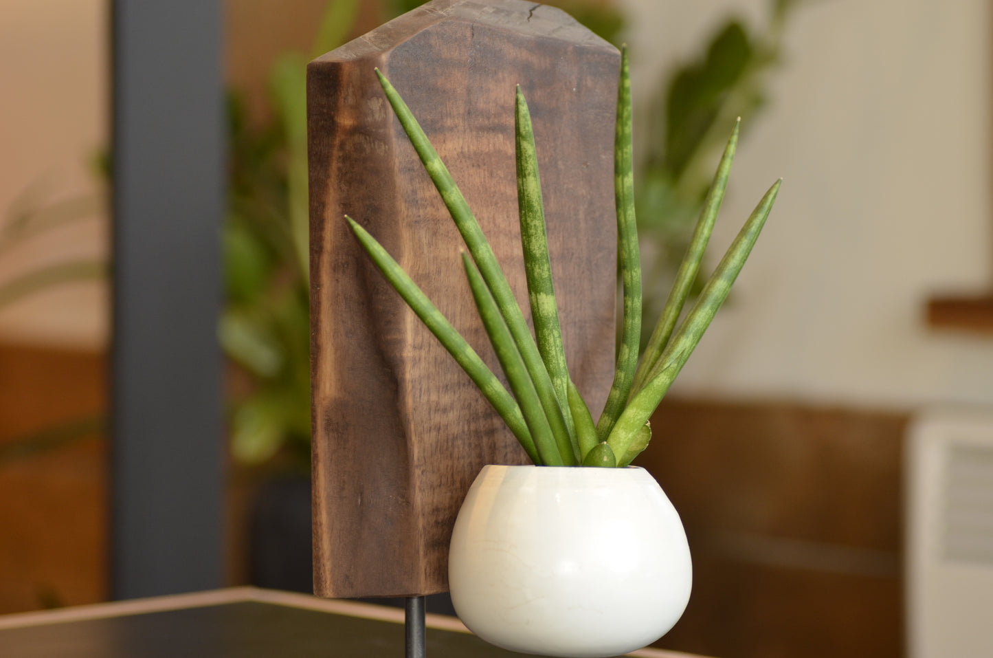 V) Sur commande. Sculpture Artisanale Bois Céramique Végétaux