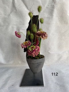 K) Sur commande. Sculpture Artisanale Bois Céramique Végétaux