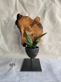 M) Sur commande. Sculpture Artisanale Bois Céramique Végétaux